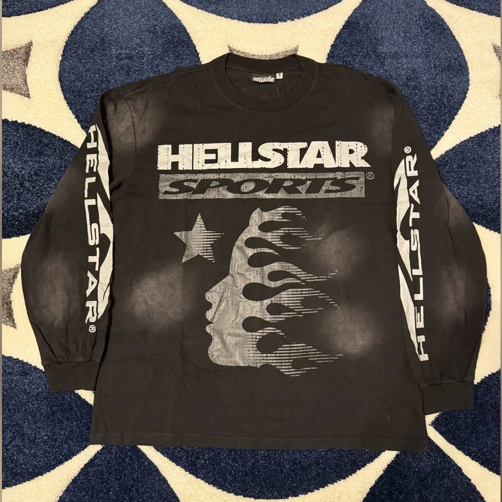 Hellstar Sports Flame Longsleeve T-Shirt Men’s Size Large - Picture 1 of 3
